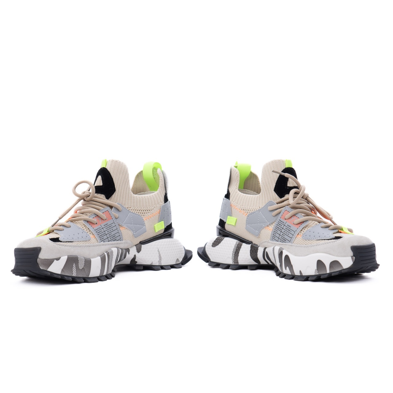 Pantofi sport barbati din piele mix, Gryxx 4S18159J 03-Z, bej