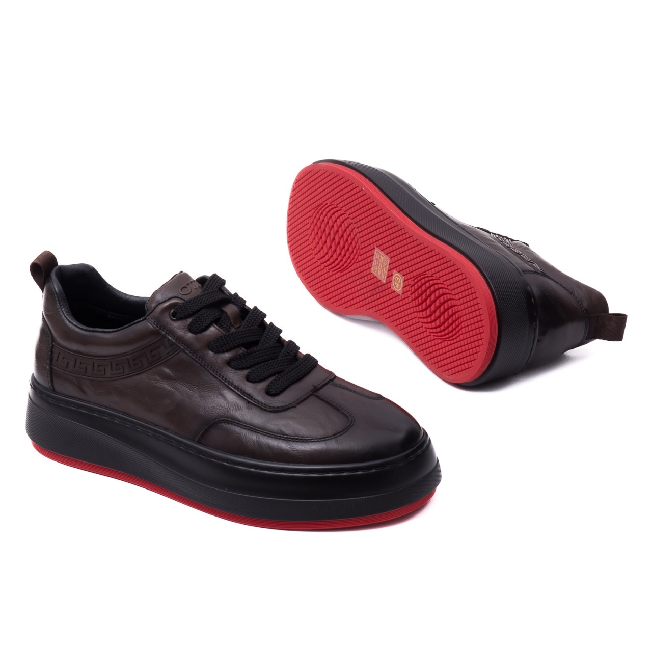 Pantofi barbati din piele naturala, Otter, E6E670016B 02-N, maro