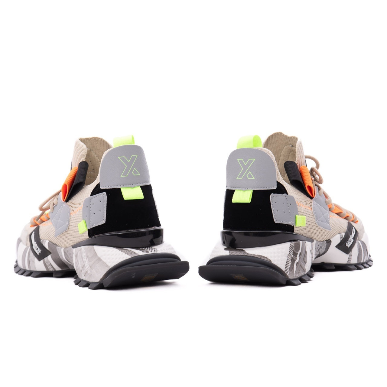 Pantofi sport barbati din piele mix, Gryxx 4S18159J 03-Z, bej