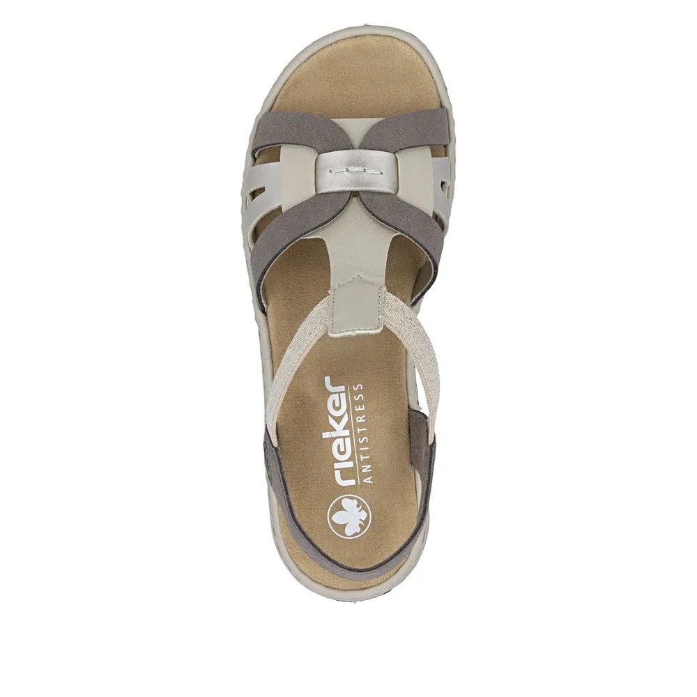 Sandale Rieker 65918-64 Bej Multi – Confort Antistress Colecția 2026