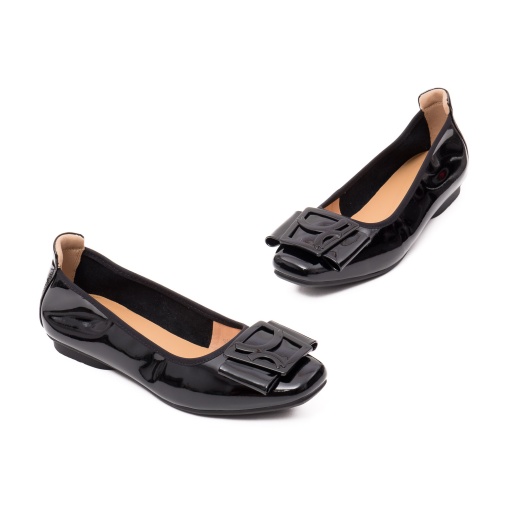 Balerini dama, piele naturala lacuita, M4M460007A 01-L, negru - Img 2