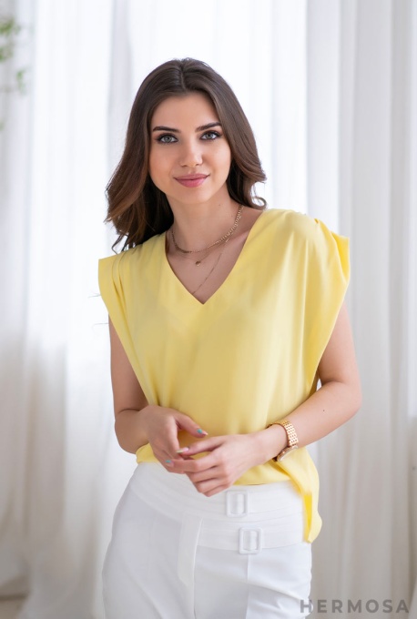 Bluza moderna Iliana Galben - Img 7