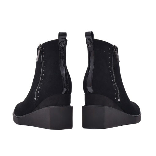 Botine cu platforma, piele naturala de antilopa, JIJI50031B 01-I - Img 3
