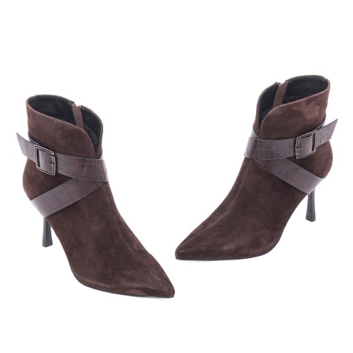 Botine dama din piele intoarsa, Epica 36B99-UM3575-YF245B2 02-I, maro - Img 2