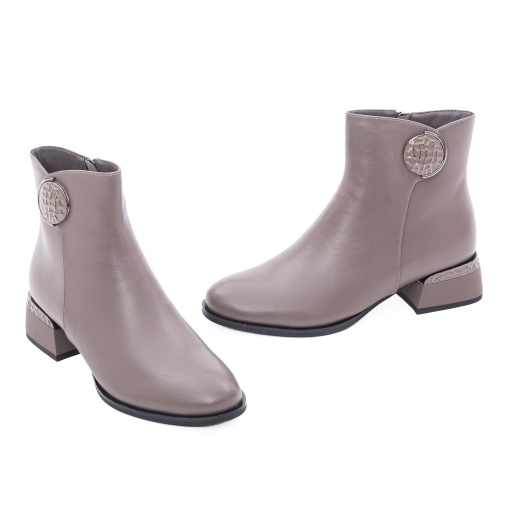 Botine dama din piele naturala, Epica 1JI90038C 14-N, gri - Img 3