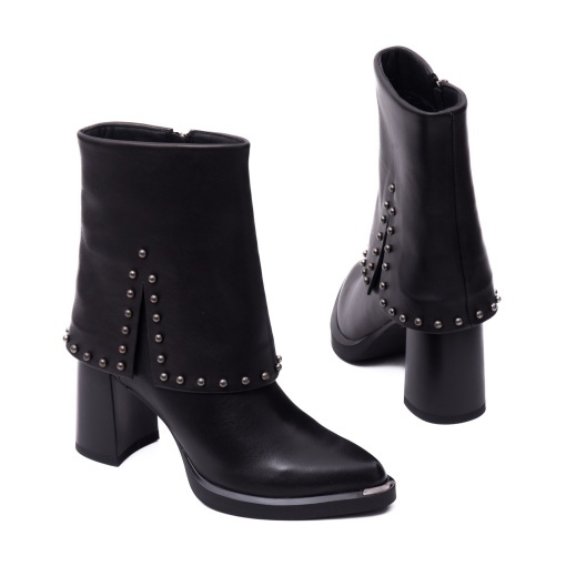 Botine dama din piele naturala, Epica 3V1244-S791-G6 01-N, negru - Img 3