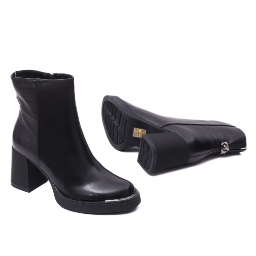 Botine dama din piele naturala, Epica, JYJY70014B 01-N, negru - Img 4