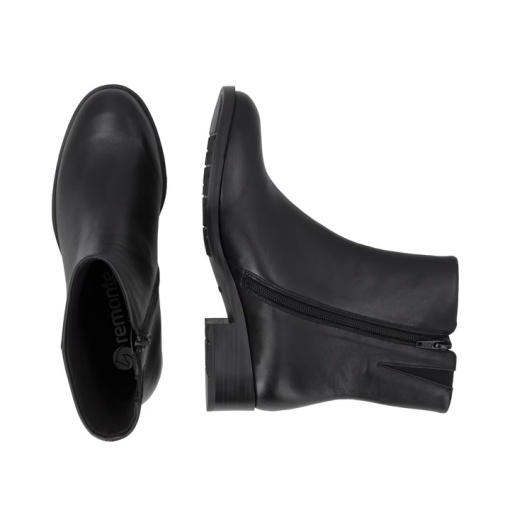 Botine dama din piele naturala intoarsa, Remonte D3U73-00, negru - Img 4