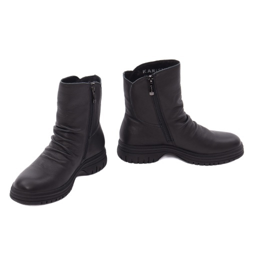 Botine dama din piele naturala, Karisma 1FC90009A 01-N, negru - Img 4