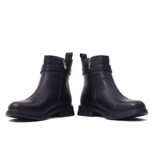 Botine dama din piele naturala, PASS Collection, 1WB70005A 01-N, negru - Img 5