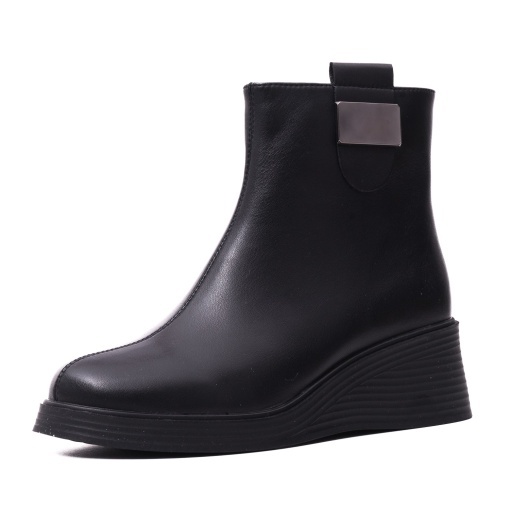 Botine dama din piele naturala, PASS Collection, 1WB90001A 01-N, negru - Img 2