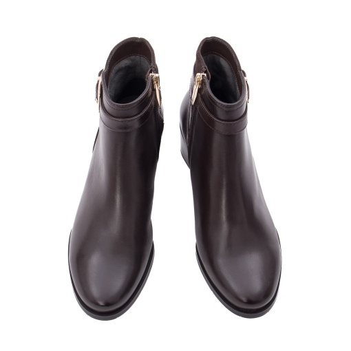 Botine dama din piele naturala, Regarde le Ciel JOLENE 39 7321 CASTAGNO CHOCOLATE, maro ciocolatiu - Img 4