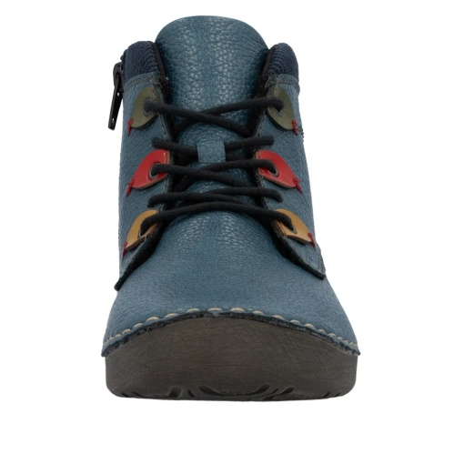 Botine dama din piele naturala, Rieker, 52544-14, albastru - Img 10