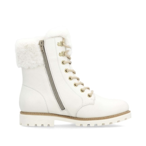 Botine dama, piele naturala, D8481-80, alb - Img 7