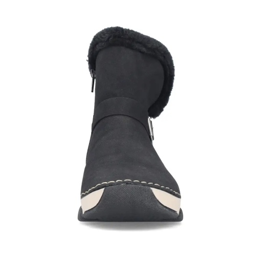 Botine dama Rieker 45966-01, negru - vedere frontală