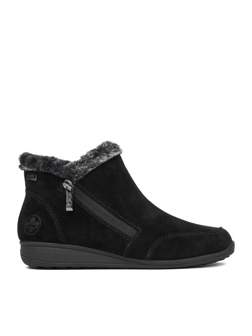 Botine dama Rieker 47256-00 din piele intoarsa - Img 7