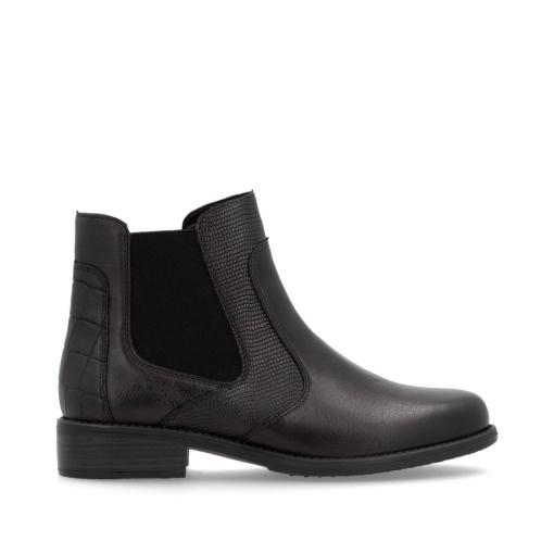 Botine din piele netedă cu imprimeu tip piele de sarpe D0F70-26 - Img 10