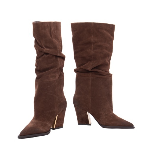 Cizme dama din piele naturala intoarsa, Alma En Pena I260755 CROSTA BRUSH CAMEL, camel - Img 4