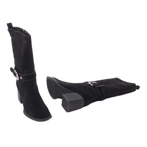 Cizmulite dama din piele naturala intoarsa, Epica 3B354-D890-015B 01-I, negru - Img 4