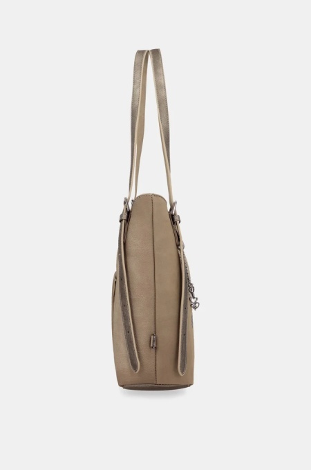Geanta eleganta din piele ecologica, Anekke 43632-453 Taupe Multicolor - Img 5