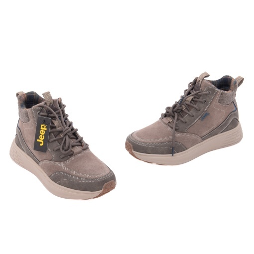 Ghete barbati din piele mix, JEEP JM62040A 029 MIDWAY BOOT, taupe - Img 2