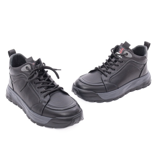 Ghete barbati din piele naturala, Otter 1CJ90019A 01-N, negru - Img 2