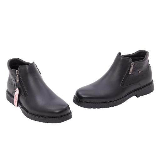 Ghete barbati din piele naturala, Otter 1DT90012A 01-N, negru - Img 2