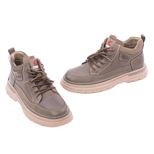 Ghete barbati din piele naturala, Otter 1E670008C 40-N, maro kaki - Img 3