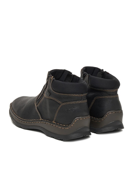 Ghete barbati Rieker din piele 05362-00, negru - Img 4