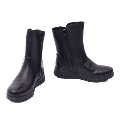Ghete dama din piele naturala, Caprice 9-26458-45 022 BLACK NAPPA - Img 4