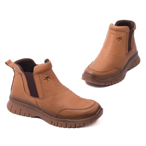 Ghete dama din piele naturala, Dogati 25603, maro - Img 2