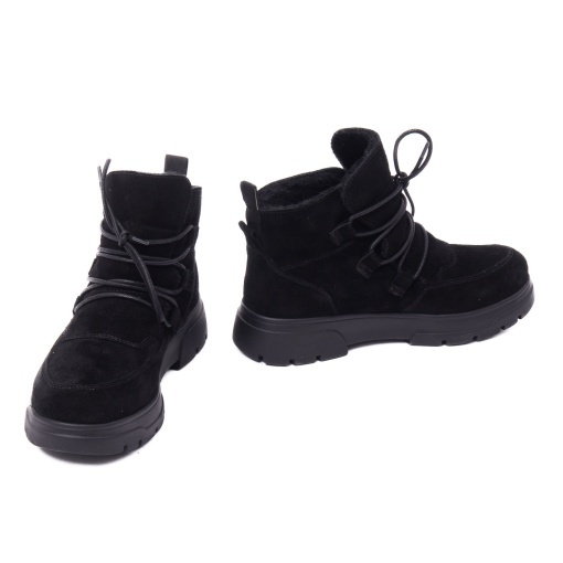 Ghete dama din piele naturala velur, Caprice 9-26255-45 004 BLACK SUEDE - Img 6