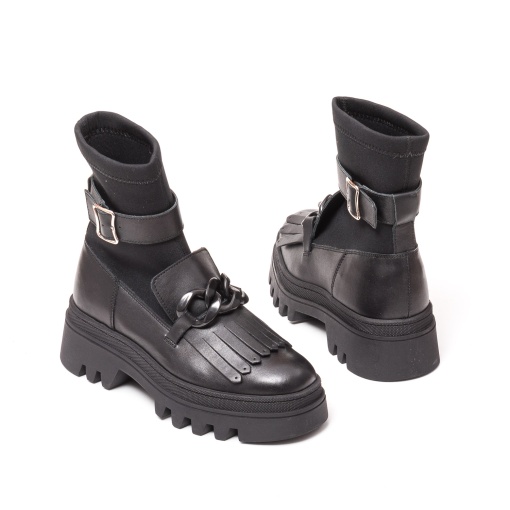 Ghete fashion negre, M 410 Box+Sint - Img 6