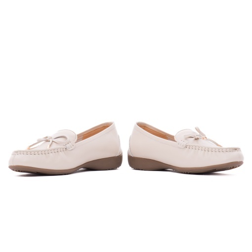 Mocasini dama din piele naturala, PASS Collection N4D980001B 52-N, crem - Img 5
