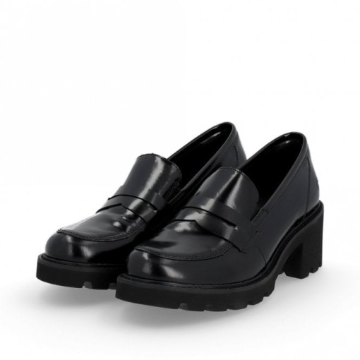 Mocasini dama piele, D0A00-01, negru - Img 5