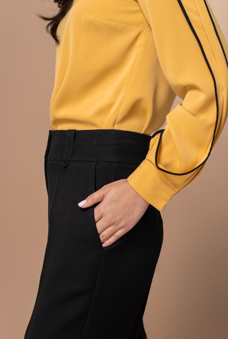 Pantaloni creati pentru a adauga rafinament tinutelor office si smart-casual SORAYA, Hermosa, negru - Img 4