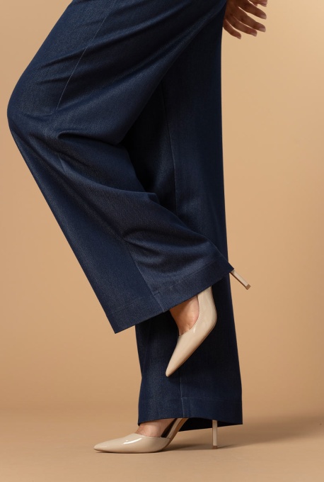 Pantaloni din denim LIDYA, Hermosa, bleumarin - Img 4