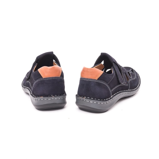 Pantofi bărbătești de vară Otter OT9543 42-2 din piele naturală bleumarin, decupați și comozi - Img 2