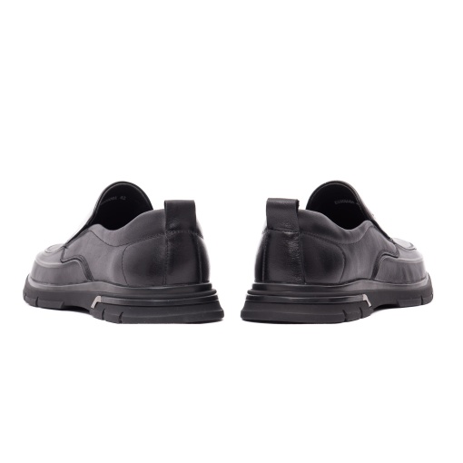 Pantofi bărbătești Otter E6E660009A 01-N din piele naturala, negru - Img 6