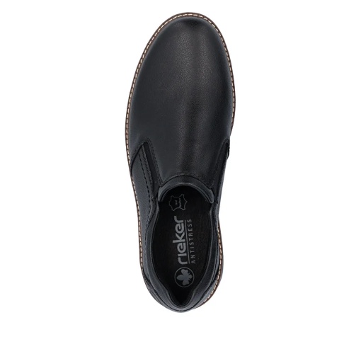 Pantofi barbati casual din piele naturala, Rieker 10558-00, negru - Img 8