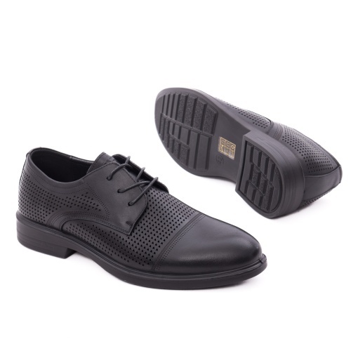 Pantofi barbati din piele naturala, Otter 28Z580015A 01-N, negru - Img 4
