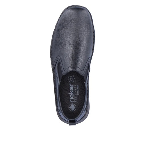 Pantofi Casual Bărbați Rieker 05264-14 Bleumarin - Piele Naturală - Lățime H (Extra Wide) - Img 3