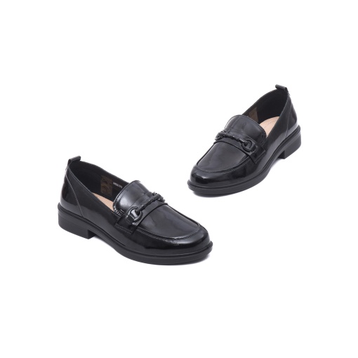 Pantofi casual piele lacuita cu toc mic X4X450017A 01-L - Img 2