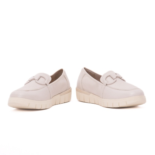 Pantofi dama casual din piele naturala, Caprice, 9-24700-42 136 PEARL PERL DEE, alb - Img 5