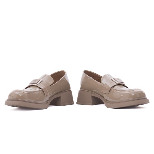 Pantofi dama casual din piele naturala lacuita, Epica M4M450012B 03-L, bej - Img 5
