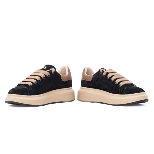 Pantofi dama casual din piele naturala nabuc, PASS Collection 1LX90002E 01-2, negru - Img 5