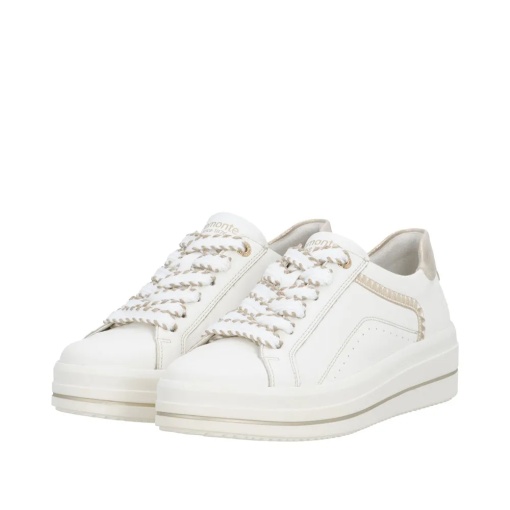 Pantofi dama casual din piele naturala, Remonte D1C13-80, alb - Img 4
