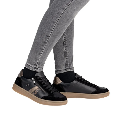 Pantofi dama casual din piele naturala, Remonte, D2C04-03, negru - Img 4