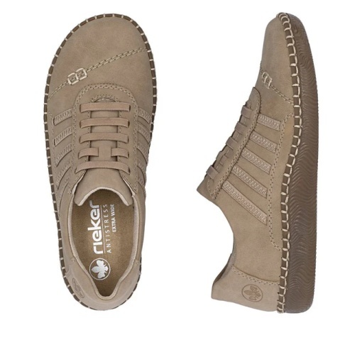 Pantofi dama casual din piele naturala, Rieker N2450-20, bej - Img 7