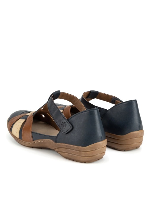 Pantofi dama de vara din piele naturala, Remonte R7601-14, bleumarin - Img 5